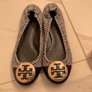 Tory Burch tweed flats size 6
